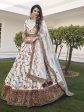 Myra White Silk Heavy Embroidered Lehenga Supply