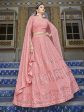 Myra Pink Georgette Embroidered Designer Lehenga Choli Hot on Sale