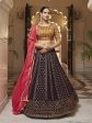 Myra Purple and Mustard Yellow Georgette Designer Lehenga Choli Online Sale