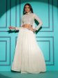 Myra Pearl White Georgette Embroidered Designer Lehenga Supply