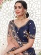 Myra Navy Blue Mulberry Embroidered Lehenga Supply