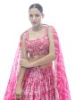 Myra Pink Jaquard Embroidered Designer Lehenga on Sale