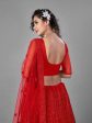 Myra Red Heavy Embroidered Art Silk bridal Lehenga Online now