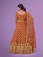 Myra Orange Georgette Embroidered Designer Lehenga Online Sale