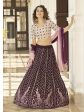 Myra Purple & White Georgette Embroidered Designer Lehenga Discount