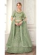 Myra Pista Net Heavy Embroidered Lehenga Choli Sale