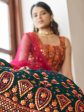 Myra Green and Deep Pink Georgette Embroidered Party Wear Lehenga Online now