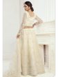 Myra Off White Heavy Embroidered Net bridal Lehenga features For Cheap