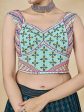 Myra Teal Green Georgette Embroidered Designer Lehenga Hot on Sale