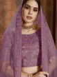 Myra Purple Soft Net Heavy Embroidered Lehenga Discount