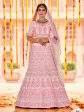 Myra Pink Crepe Heavy Embroidered Lehenga Supply