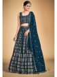 Myra Teal Blue Georgette Real Georgette Lehenga Choli Sale