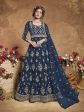 Myra Navy Blue Heavy Embroidered Butterfly Net Anarkali Suit For Sale