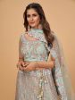 Myra Sky Blue Soft Net Heavy Embroidered Designer Lehenga Online Hot Sale