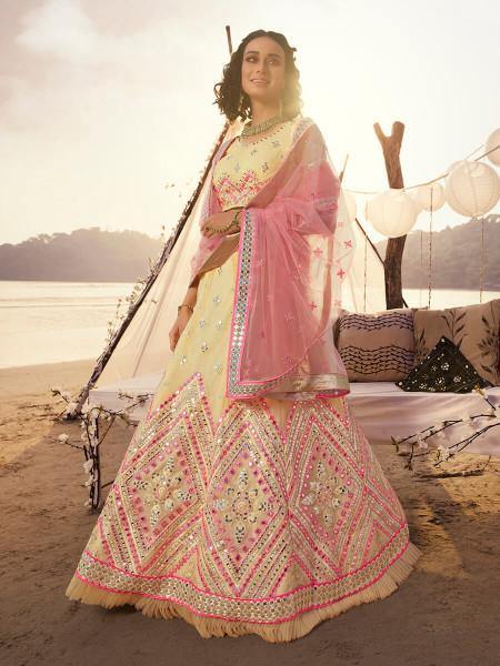 Myra Off White Embroidered Organza Lehenga Hot on Sale