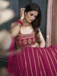 Myra Pink Georgette Embroidered Designer Lehenga For Discount