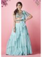 Myra Sky Blue Art Silk Designer Lehenga Online now