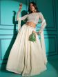 Myra Pearl White Georgette Embroidered Designer Lehenga Supply