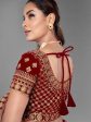 Myra Musturd Heavy Embroidered Soft Net and Velvet Bridal Lehenga Online now