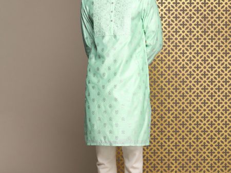 House of Pataudi Ethnic Motifs Printed Jashn Kurta Online Hot Sale