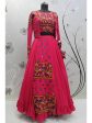 Myra Rani and Pink Koti Style Viscose Rayon Embroidered Designer Navratri Special Lehenga Online Sale