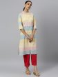 Khushal K Women Colourblocked Cotton Kurta Discount