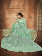 Myra Sea Green Heavy Embroidered Net Lehenga Online Sale