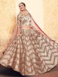 Myra Tortilla Brown Satin Embroidered Lehenga For Sale