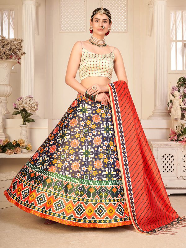 Myra Multicolour Digital Printed Designer Lehenga Hot on Sale