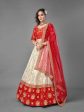 Myra Red Heavy Embroidered Art Silk & Jaquard Bridal Lehenga Discount