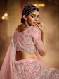 Myra Pink Soft Net Heavy Embroidered Lehenga Discount