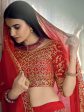 Myra Red Georgette Embroidered Lehenga Fashion