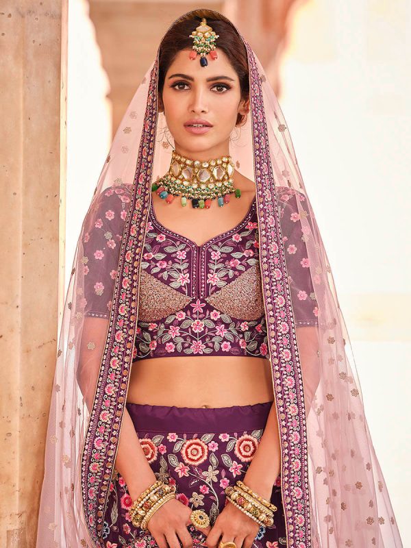 Myra Violet Designer Handwork Lehenga Supply