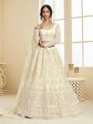 Myra Trendy Off White Heavy Embroidered Net Bridal Lehenga Online now