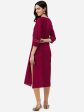 HERE&NOW Women Magenta & Golden Floral Embroidered Kurta Fashion