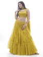 Myra Mustard Art Silk Designer Lehenga Sale