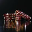 Afast Designer Fancy Party Bangle  Kada Set, Maroon, Glass, Pack Of 8 Fashion