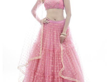 Myra Baby Pink Art Silk Designer Lehenga Fashion