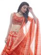 Myra Red Jaquard Embroidered Designer Lehenga Hot on Sale