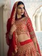 Myra Red Georgette Embroidered Lehenga Fashion