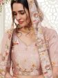 Myra Peach Mulberry Embroidered Lehenga Supply