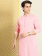 House of Pataudi Men Solid Thread Work Jashn Kurta Cheap