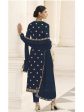 Myra Navy Blue Jacket style Heavy Embroidered Suit Sale