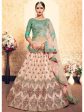 Myra Peach Satin Embroidered Lehenga For Discount