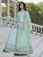 Myra Sky Blue Embroidered Designer Lehenga Fashion