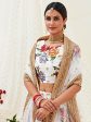 Myra White Floral Print Embroidered Designer Lehenga on Sale