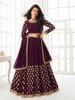 Myra Purple Georgette Embroidered Anarkali Suit Fashion