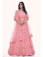 Myra Pink Soft Net Embroidered Designer Lehenga Choli on Sale