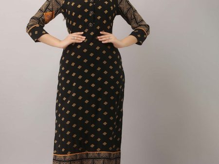 Kalini Black Ethnic Motifs Thread Work Kurta Fashion