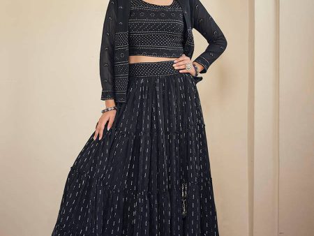 Myra Navy Blue georgette Designer Suit Sale